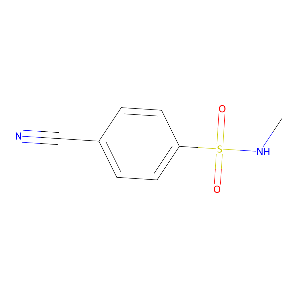 4-Cyano-N-methylbenzenesulfonamide molecular structure, CAS 56236-82-9