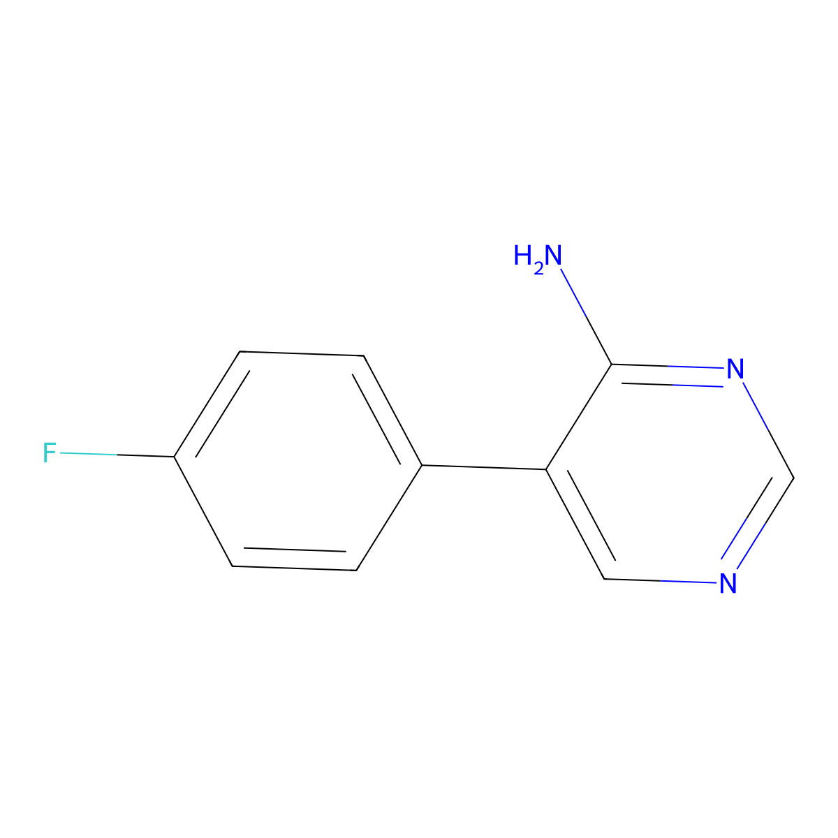 5-(4-Fluorophenyl)pyrimidin-4-amine molecular structure, CAS 56239-05-5