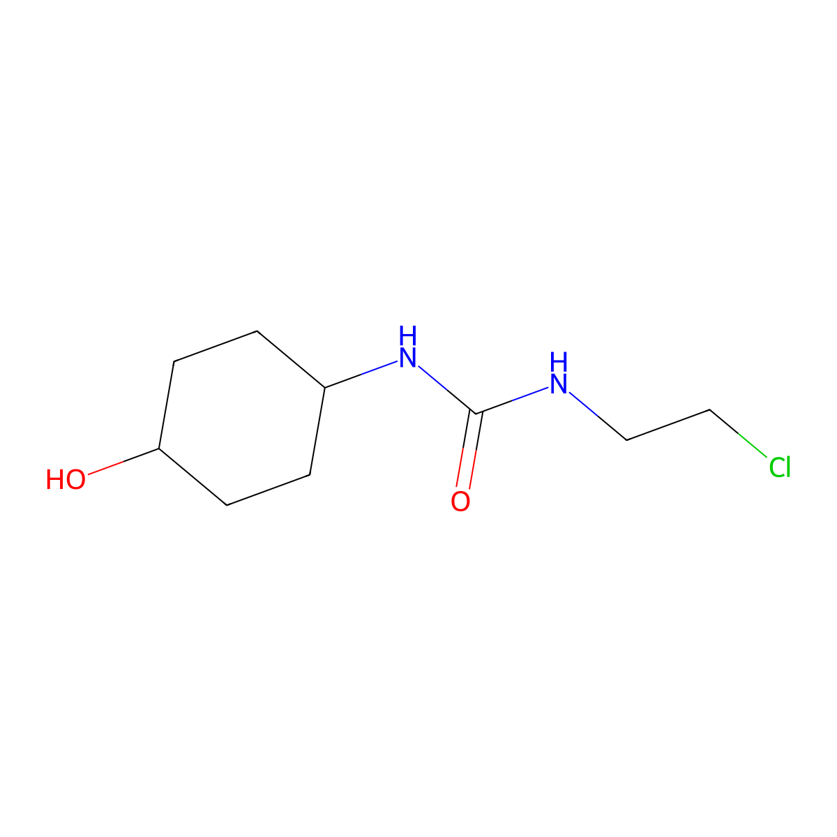 1-(2-Chloroethyl)-3-(4-hydroxycyclohexyl)urea molecular structure, CAS 56239-23-7
