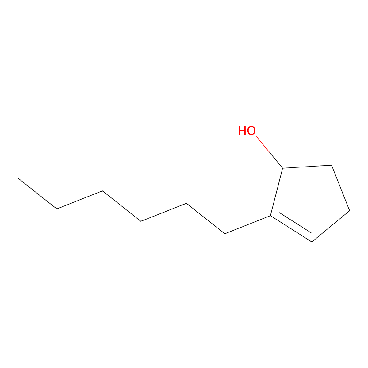 2-Hexylcyclopent-2-en-1-ol molecular structure, CAS 56239-91-9
