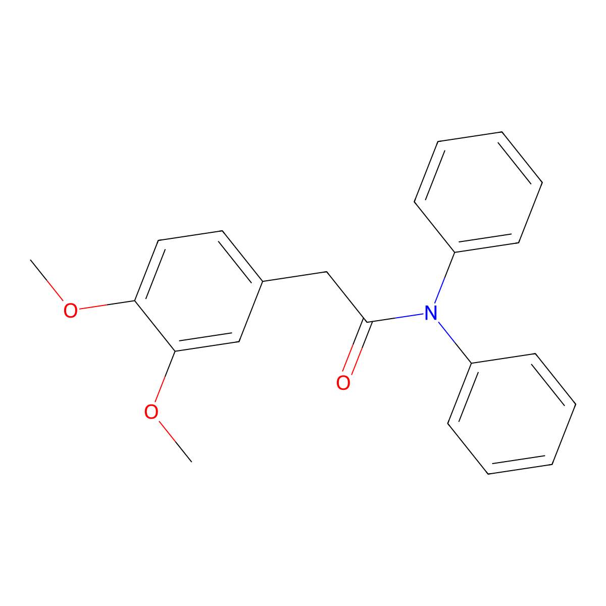 2-(3,4-dimethoxyphenyl)-N,N-diphenylacetamide molecular structure, CAS 5624-85-1