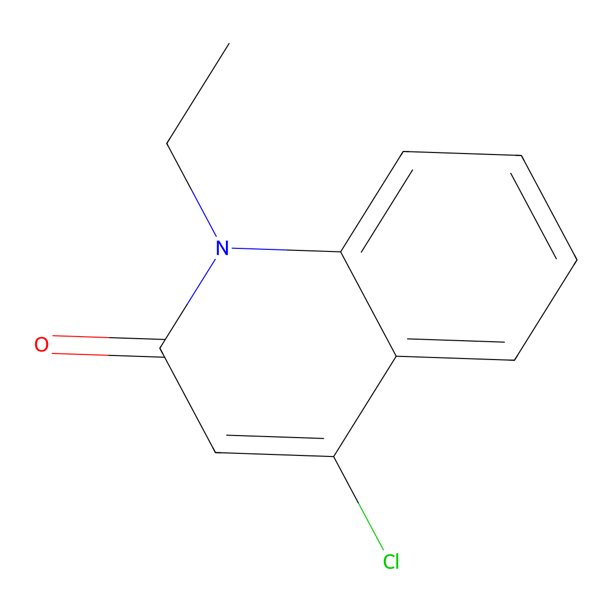 4-chloro-1-ethylquinolin-2(1H)-one molecular structure, CAS 56241-12-4