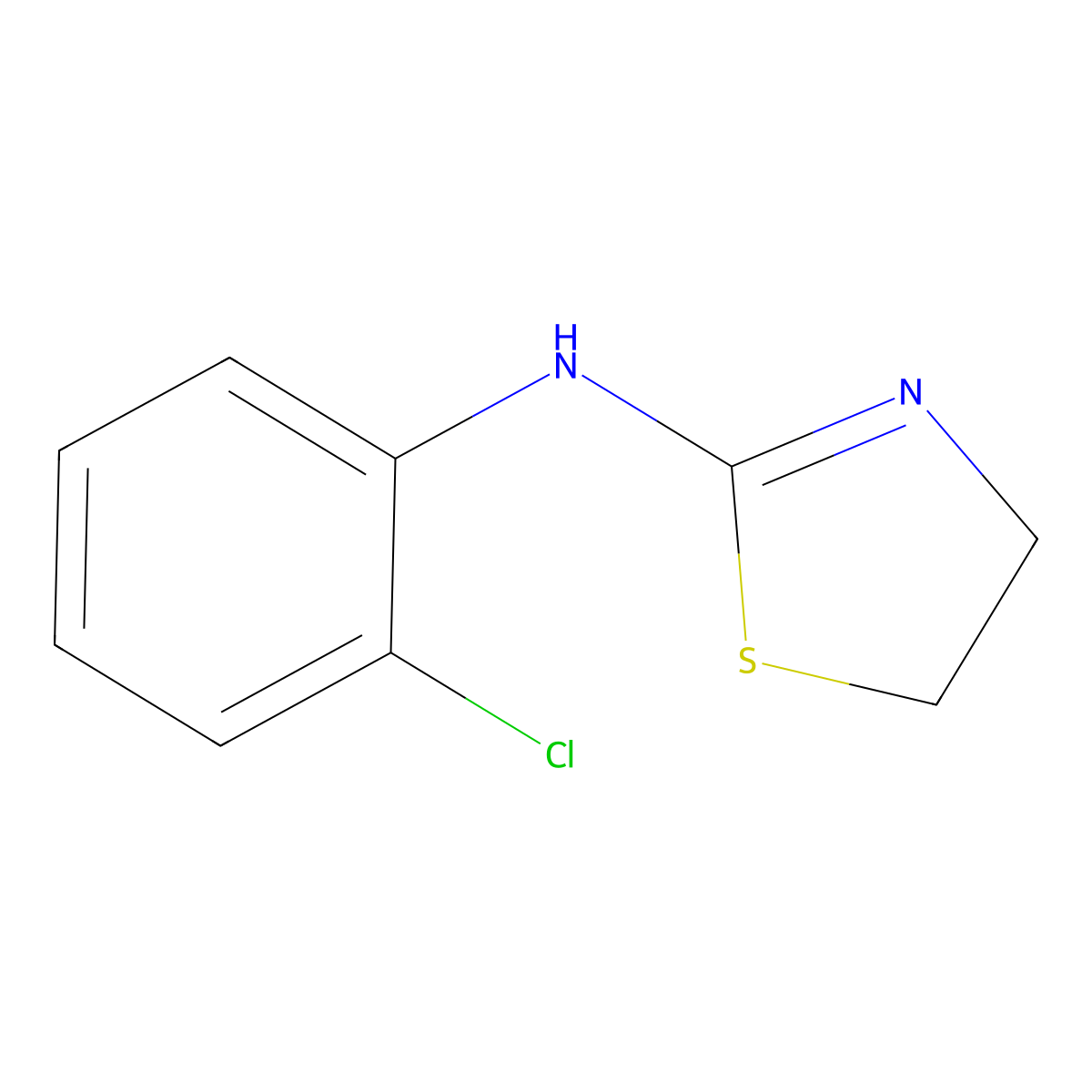 N-(2-chlorophenyl)-4,5-dihydro-1,3-thiazol-2-amine molecular structure, CAS 56242-70-7