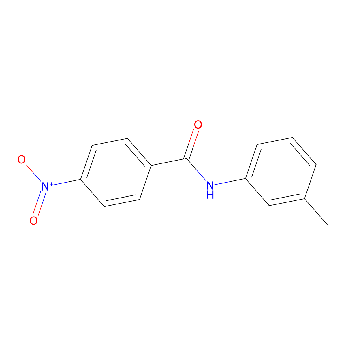 Benzamide, N-(3-methylphenyl)-4-nitro- molecular structure, CAS 56242-85-4