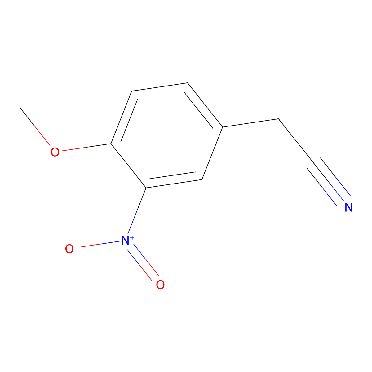 2-(4-Methoxy-3-nitrophenyl)acetonitrile molecular structure, CAS 56245-07-9