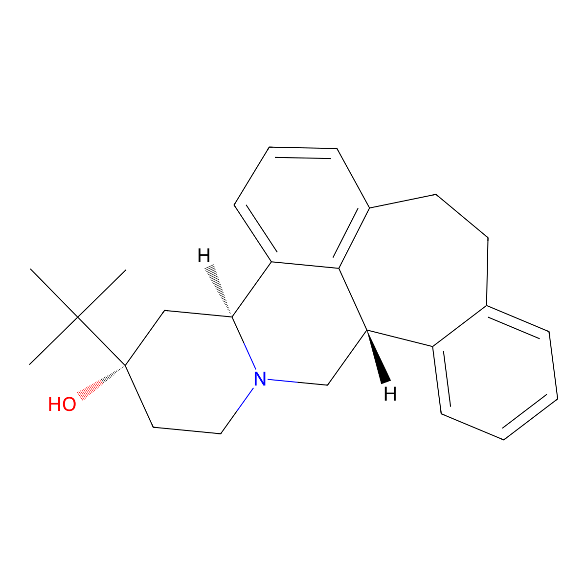 (+)-Butaclamol molecular structure, CAS 56245-67-1