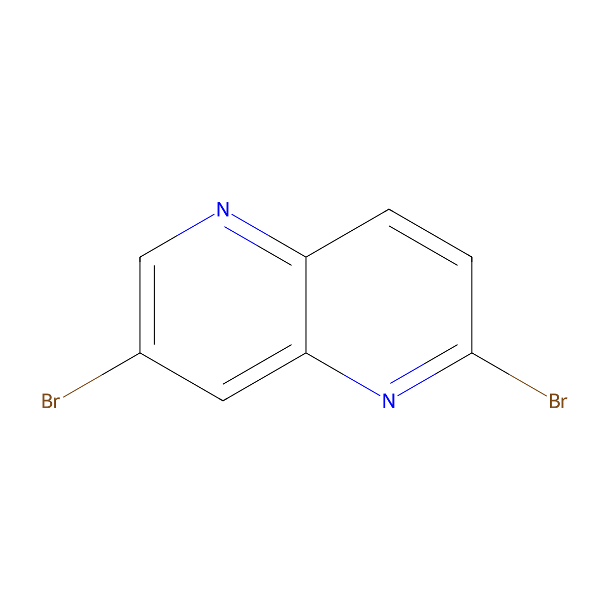 2,7-Dibromo-1,5-naphthyridine molecular structure, CAS 56247-22-4