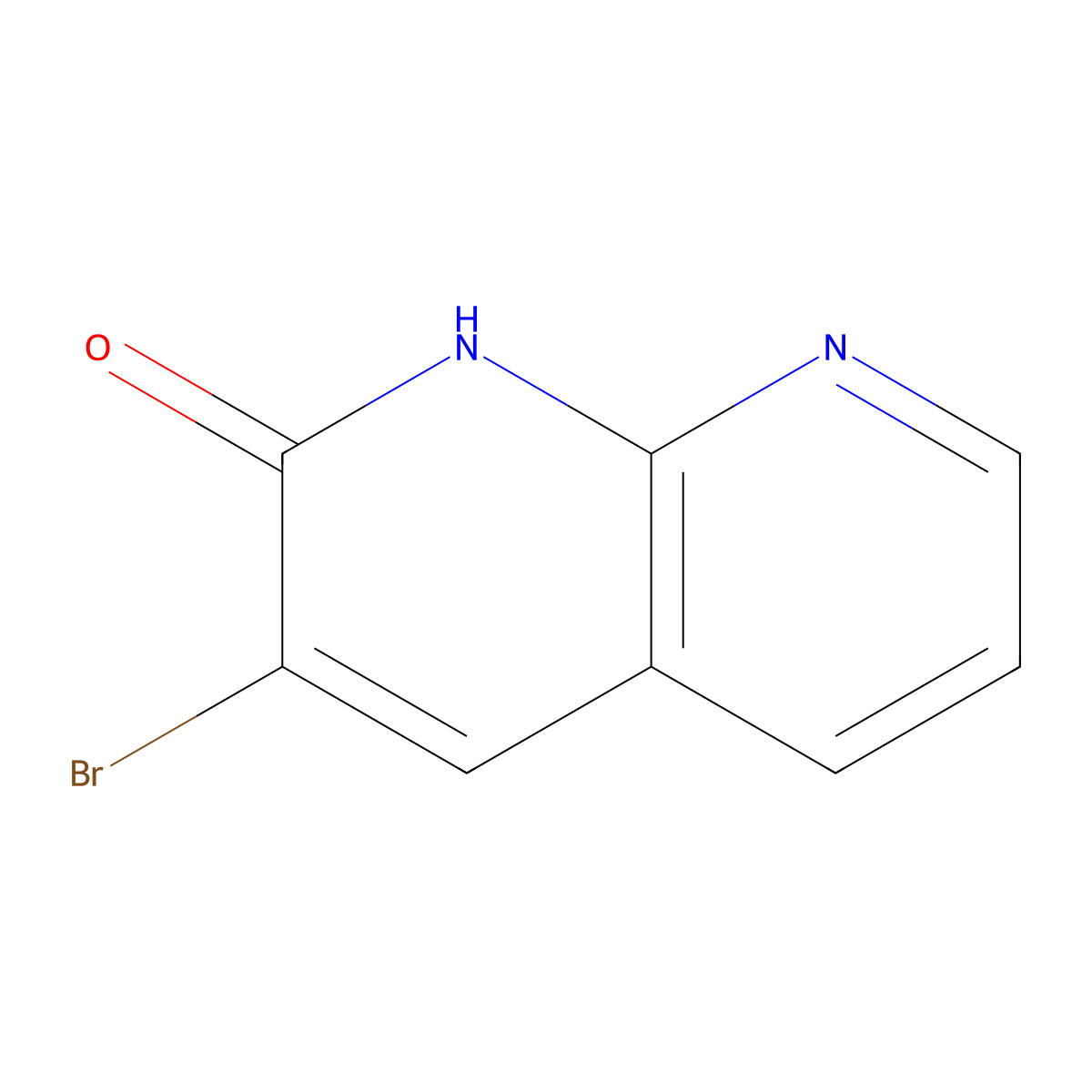 3-Bromo-1,8-naphthyridin-2(1H)-one molecular structure, CAS 56247-28-0