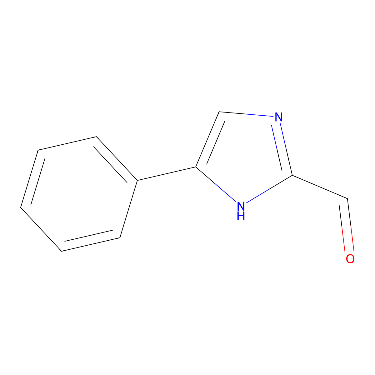 4-Phenyl-1H-imidazole-2-carbaldehyde molecular structure, CAS 56248-10-3