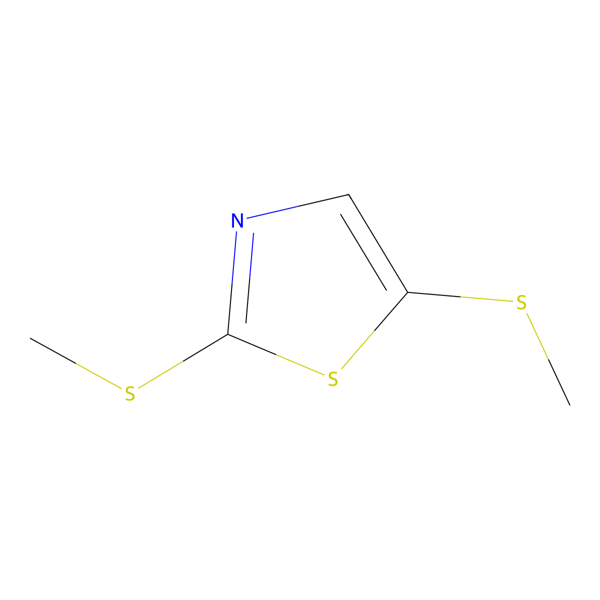 2,5-Bis(methylthio)thiazole molecular structure, CAS 56248-20-5