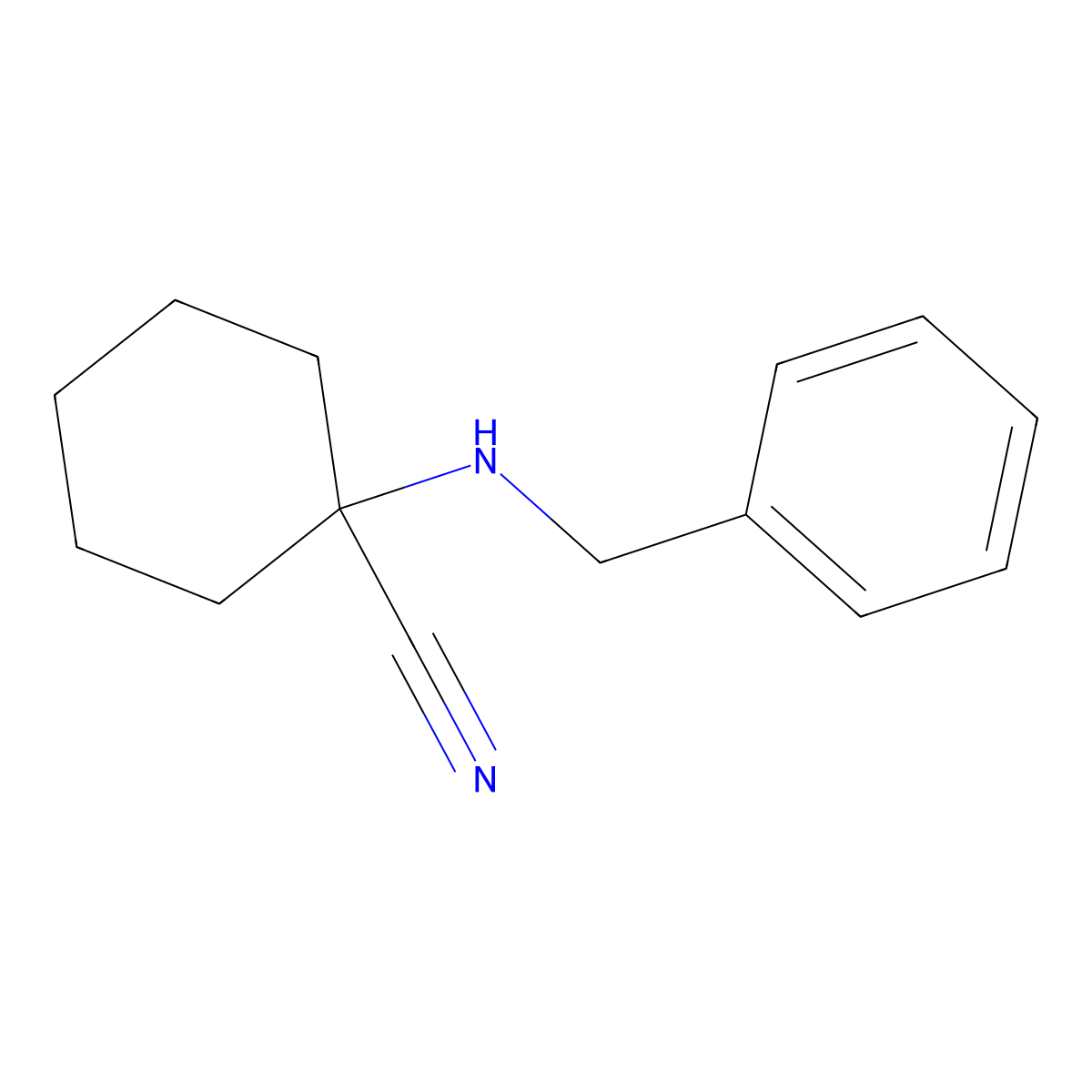 1-(Benzylamino)cyclohexane-1-carbonitrile molecular structure, CAS 56249-48-0