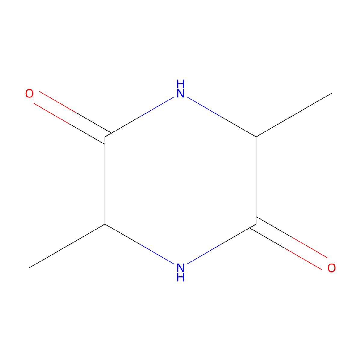3,6-Dimethylpiperazine-2,5-dione molecular structure, CAS 5625-46-7