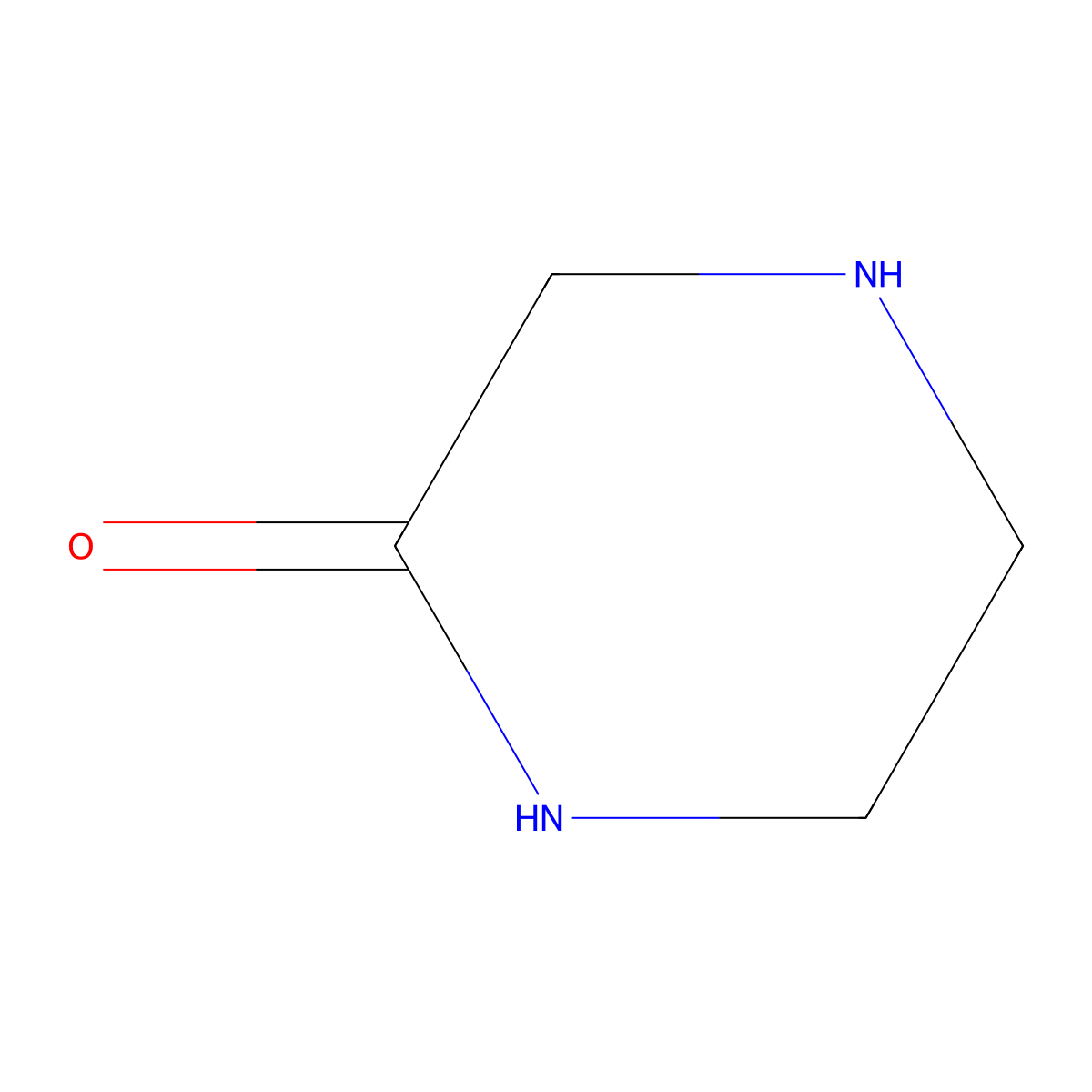 Piperazin-2-one molecular structure, CAS 5625-67-2