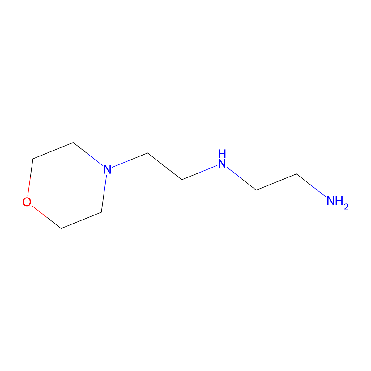 N-(2-(4-Morpholinyl)ethyl)ethylenediamine molecular structure, CAS 5625-80-9