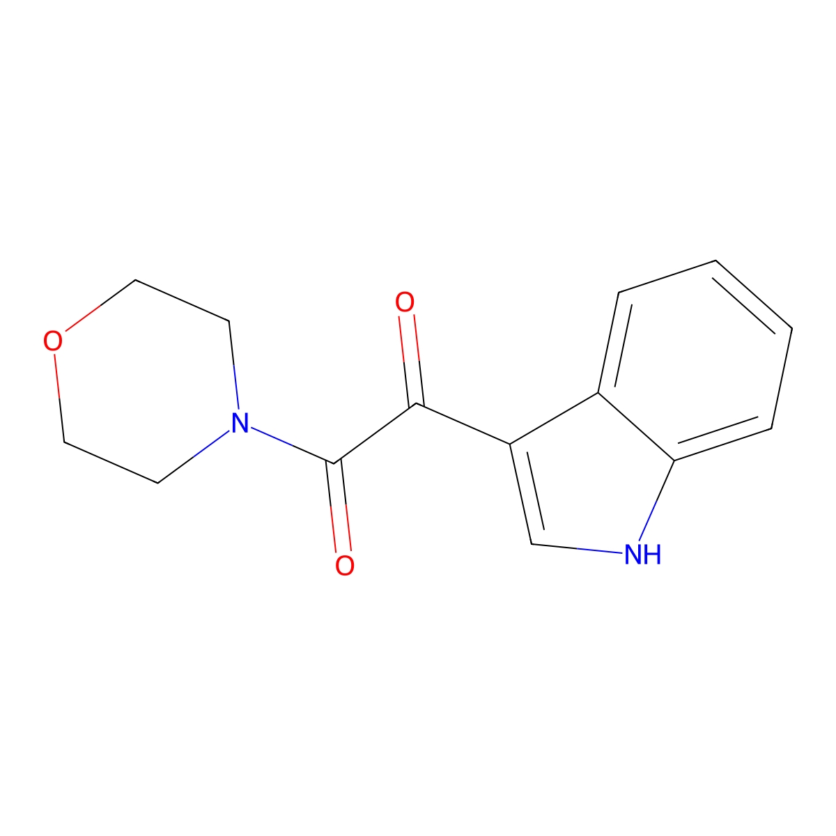 1-(1H-indol-3-yl)-2-morpholin-4-yl-2-oxoethanone molecular structure, CAS 5625-89-8