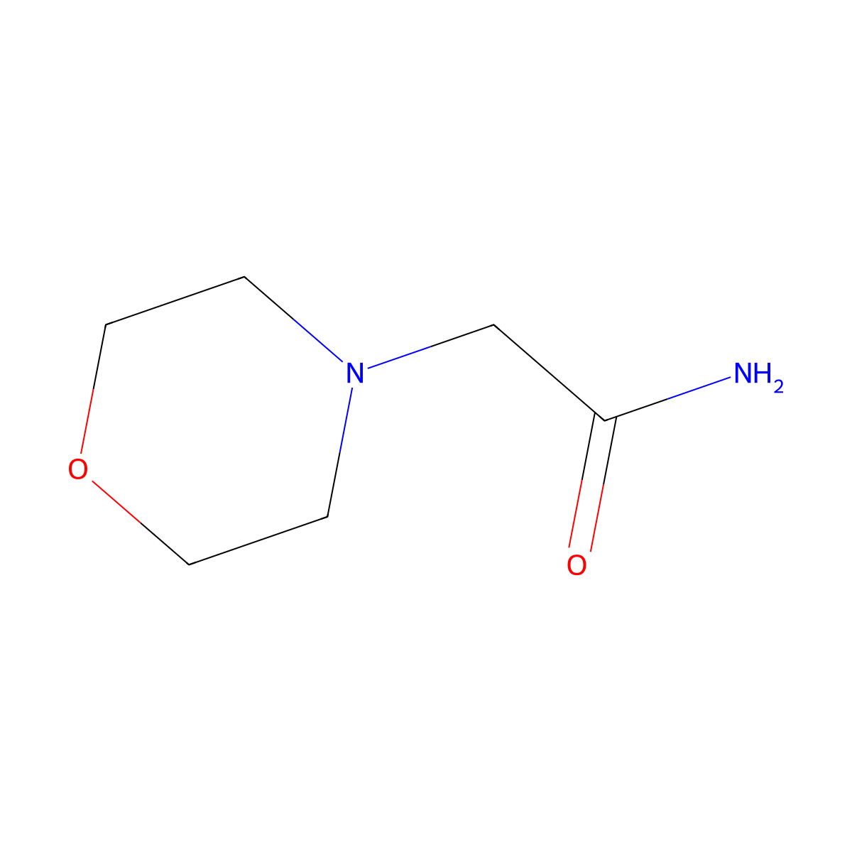 2-(Morpholin-4-yl)acetamide molecular structure, CAS 5625-98-9