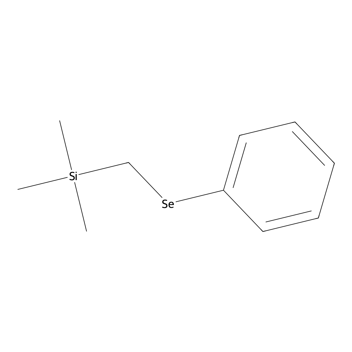 Trimethyl((phenylseleno)methyl)silane molecular structure, CAS 56253-60-2