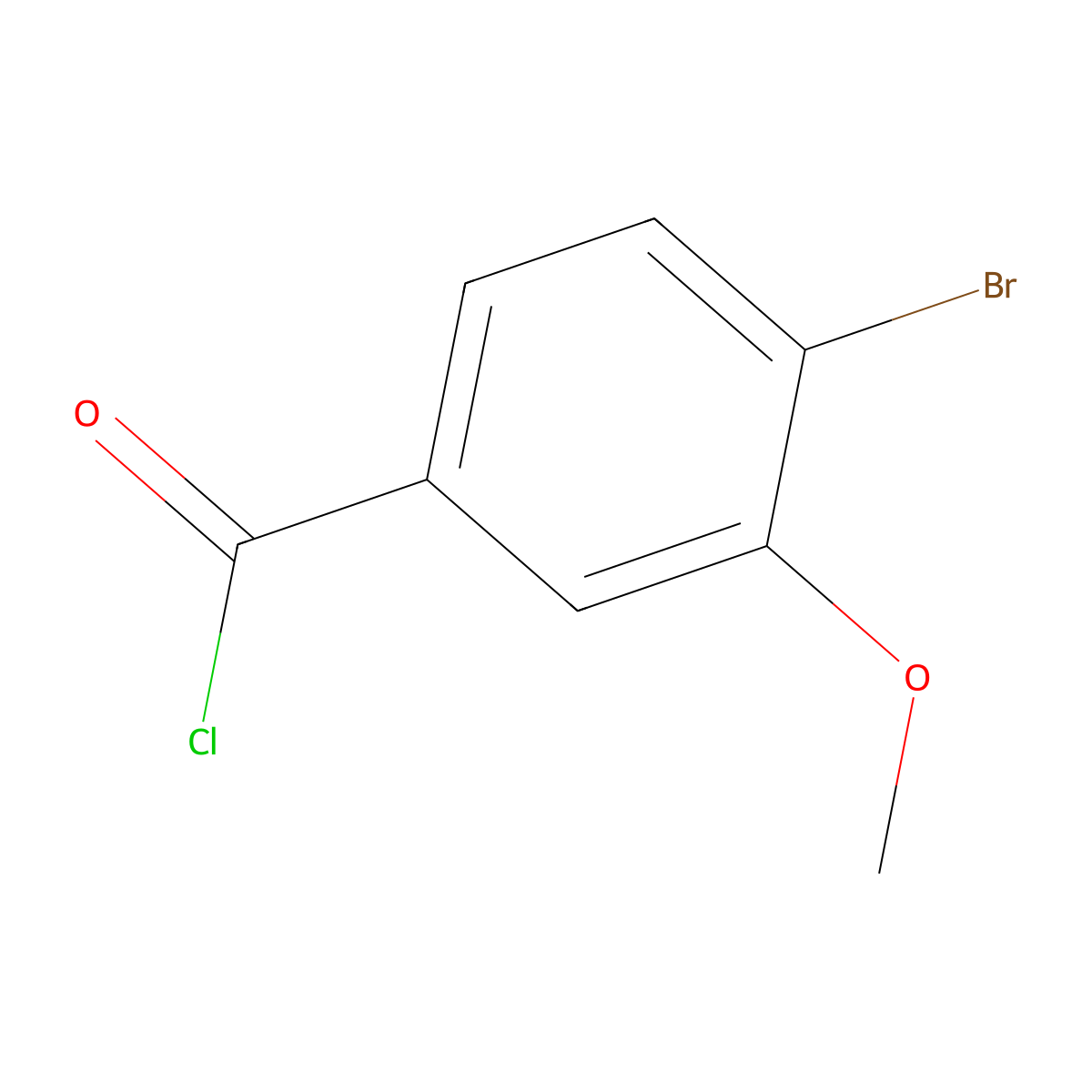 4-Bromo-3-methoxybenzoyl chloride molecular structure, CAS 56256-15-6