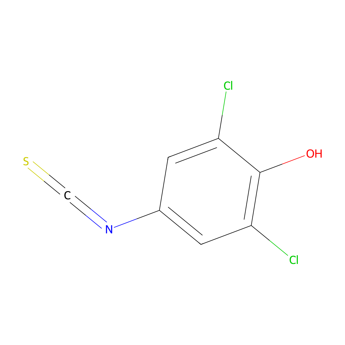 2,6-Dichloro-4-isothiocyanatophenol molecular structure, CAS 56257-14-8