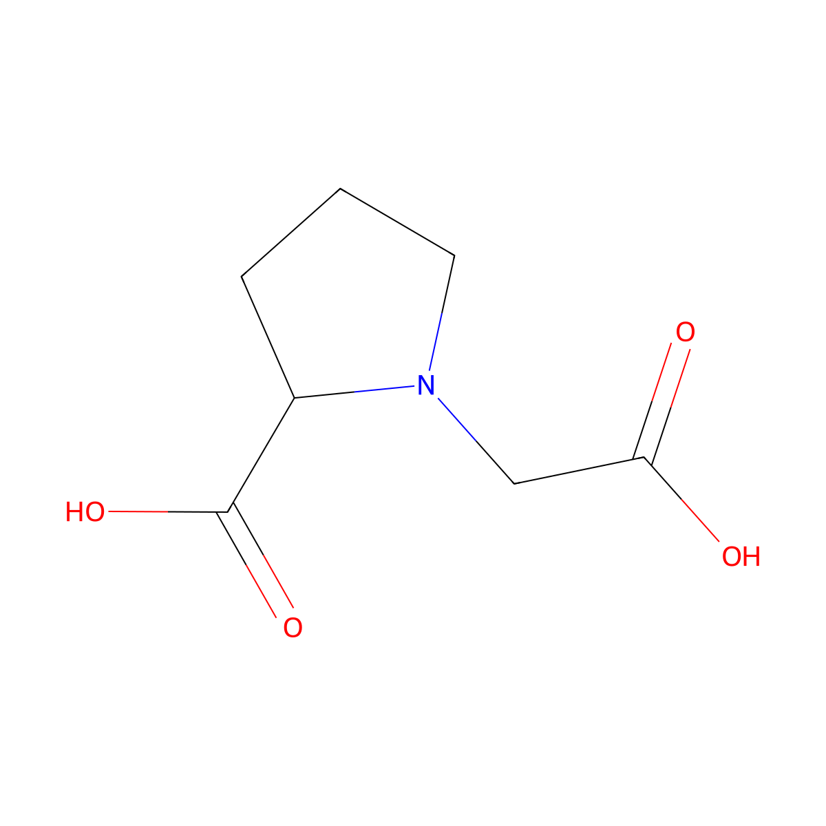 1-(Carboxymethyl)proline molecular structure, CAS 5626-40-4