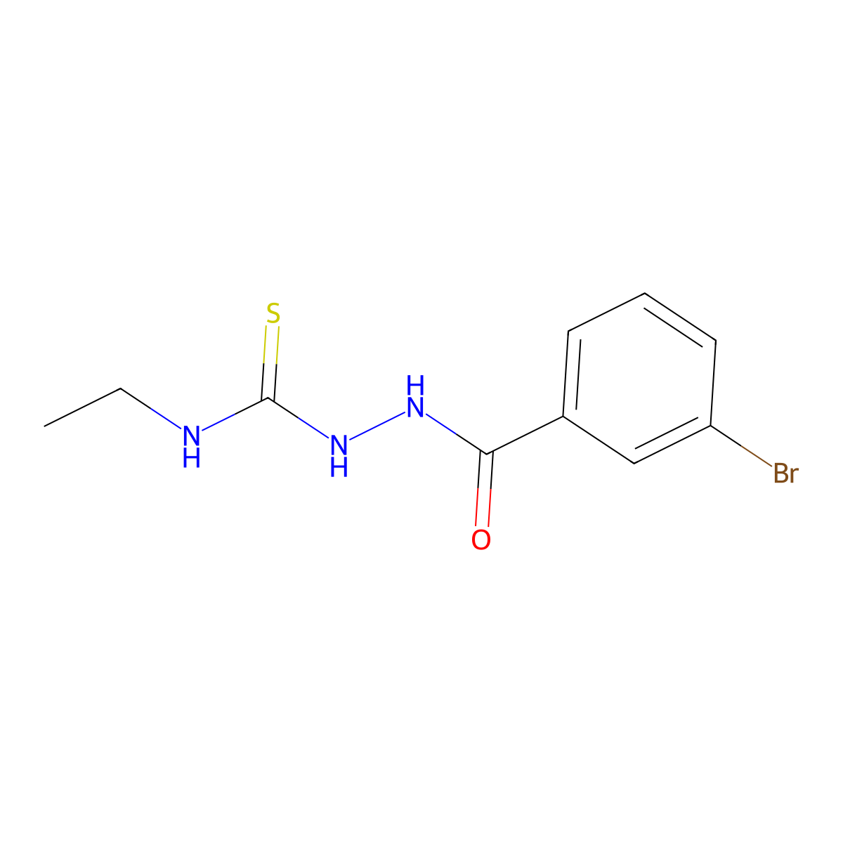 1-[(3-Bromobenzoyl)amino]-3-ethylthiourea molecular structure, CAS 5626-61-9