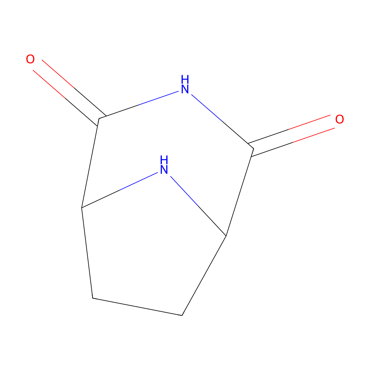 3,8-Diazabicyclo(3.2.1)octane-2,4-dione molecular structure, CAS 5626-62-0