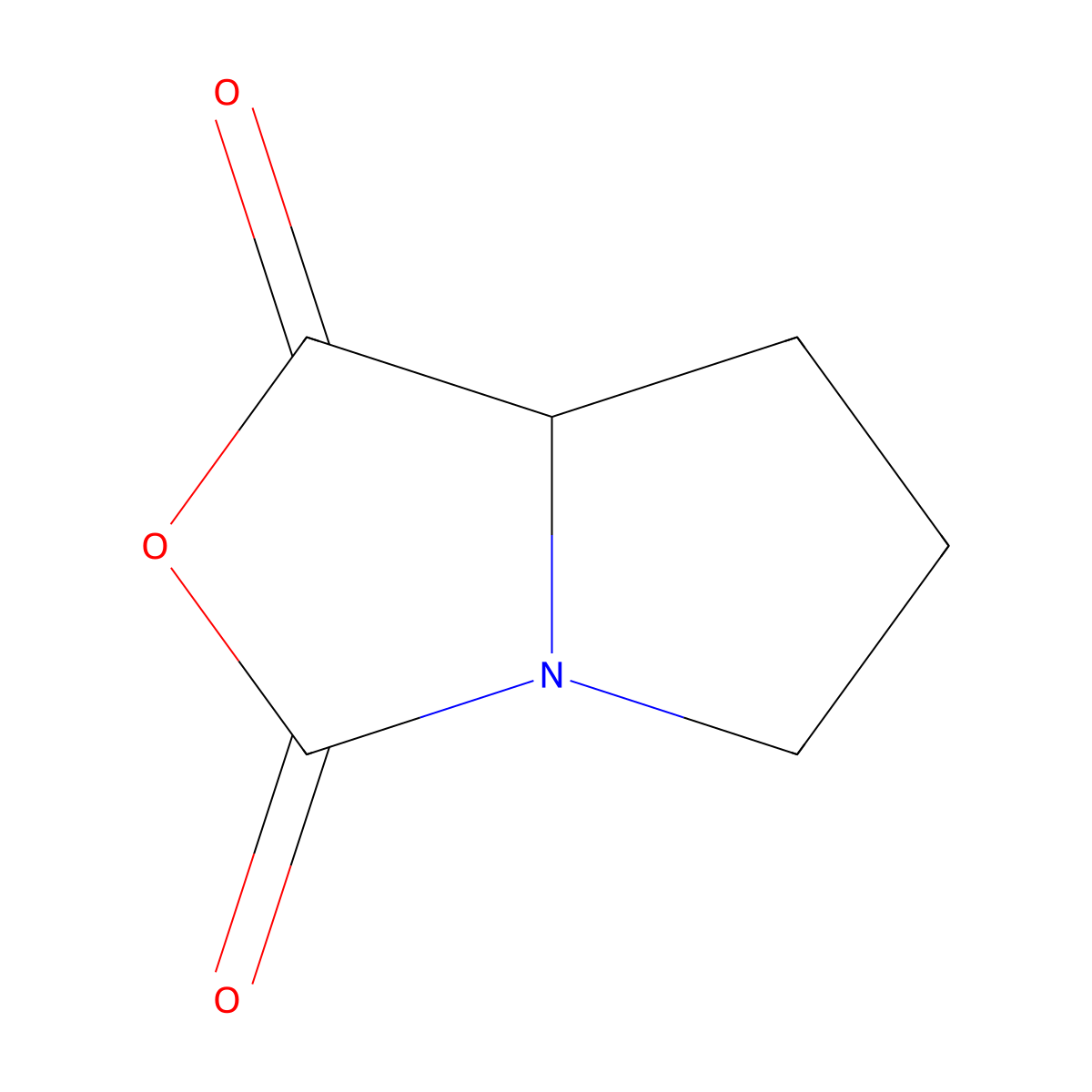 1H,3H-Pyrrolo(1,2-c)Oxazole-1,3-dione Tetrahydro-(7aS)- molecular structure, CAS 5626-64-2