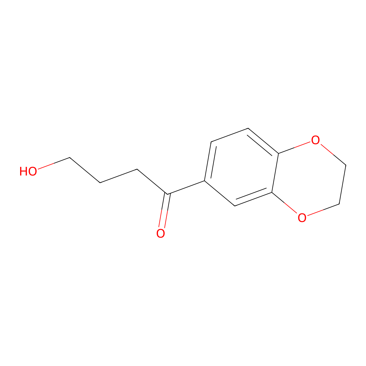 1-(2,3-Dihydro-1,4-benzodioxin-6-yl)-4-hydroxybutan-1-one molecular structure, CAS 5626-76-6