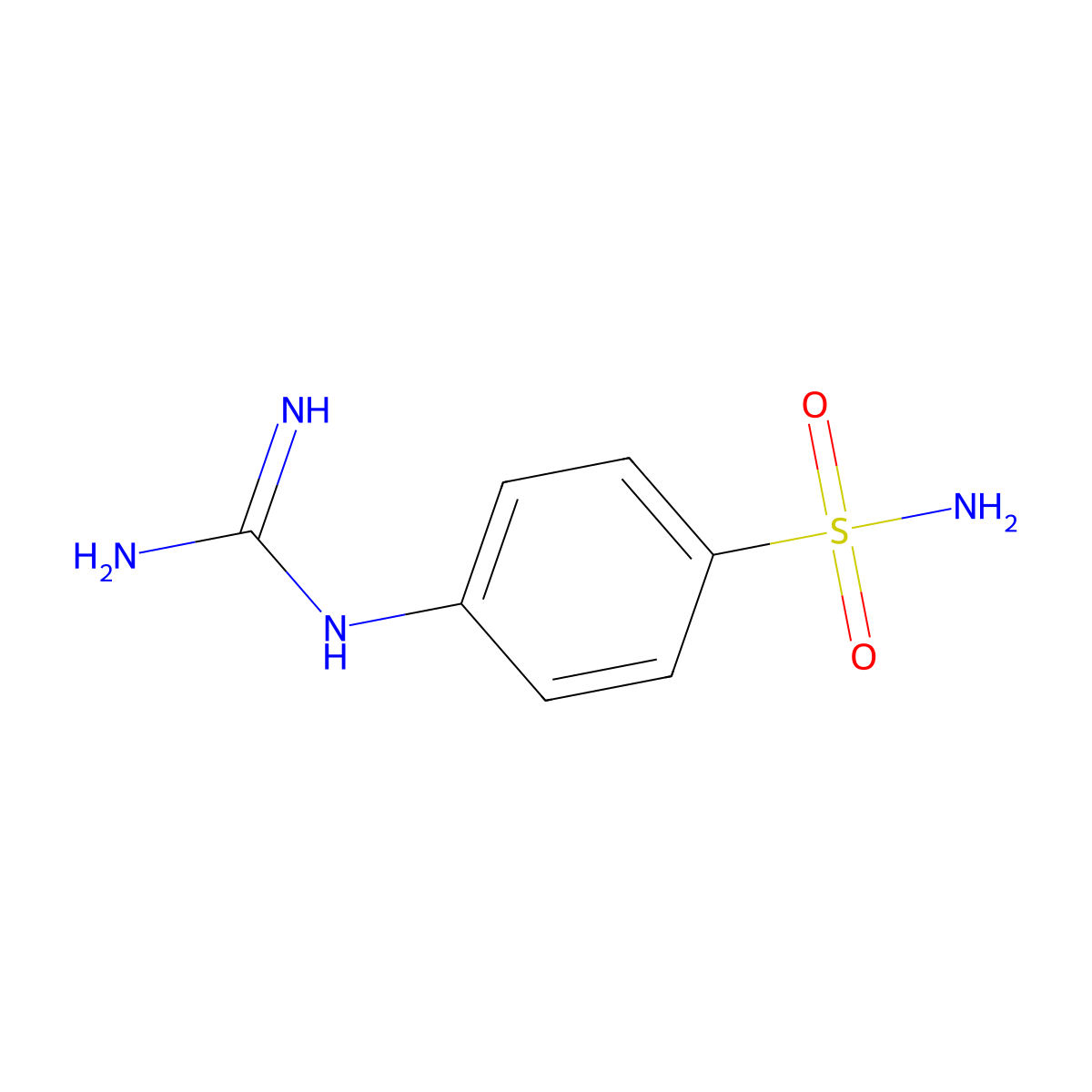 4-Guanidinobenzenesulfonamide molecular structure, CAS 5626-85-7