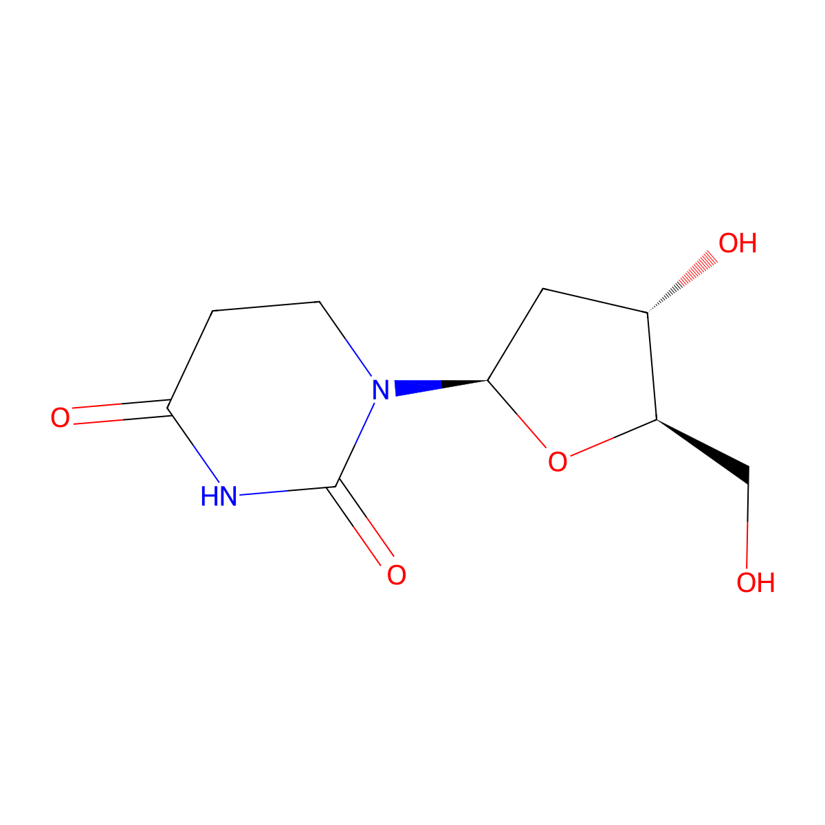 5,6-Dihydrodeoxyuridine molecular structure, CAS 5626-99-3
