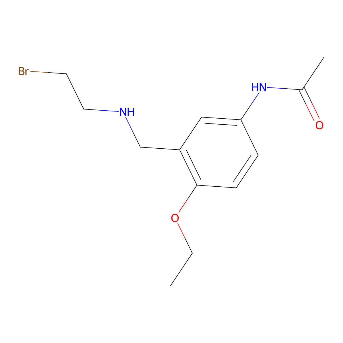 Acetanilide, 3'-((2-bromoethylamino)methyl)-4'-ethoxy- molecular structure, CAS 56266-61-6
