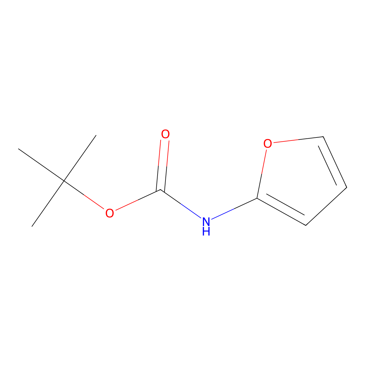 tert-butyl N-(furan-2-yl)carbamate molecular structure, CAS 56267-47-1