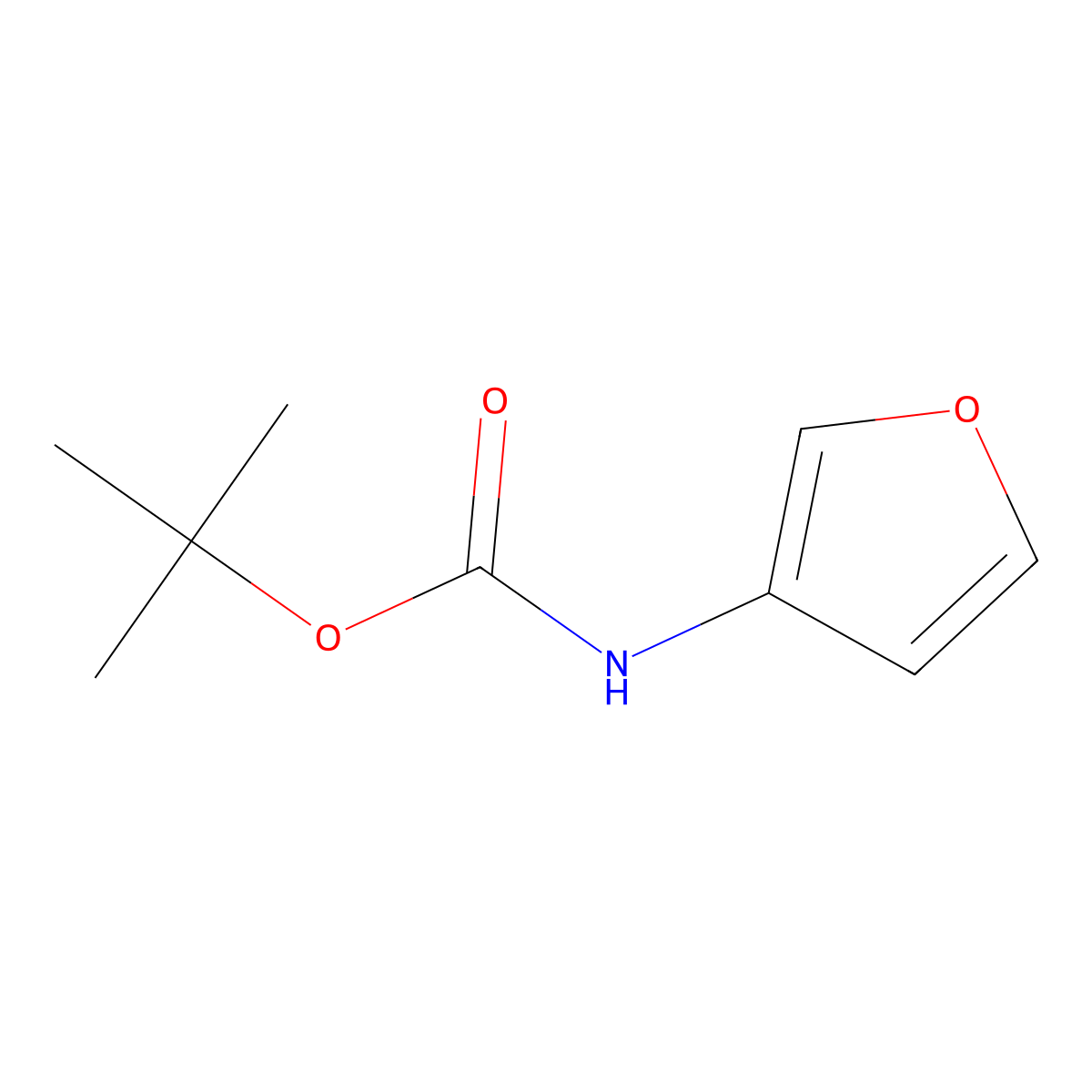 tert-butyl N-(furan-3-yl)carbamate molecular structure, CAS 56267-48-2