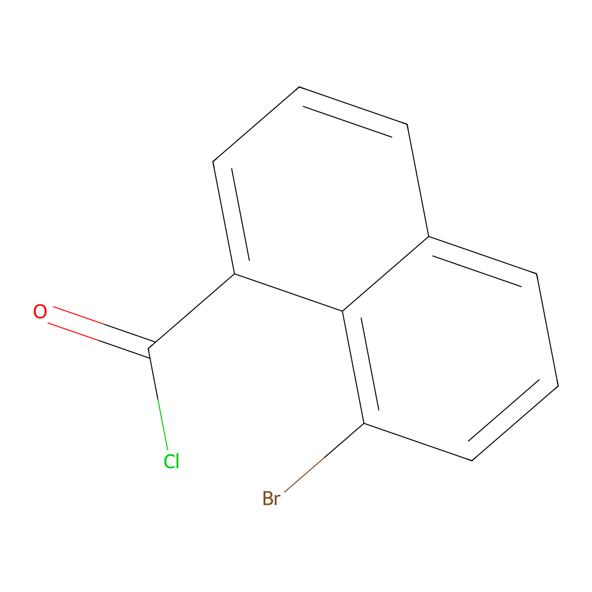 8-Bromonaphthalene-1-carbonyl chloride molecular structure, CAS 56268-44-1