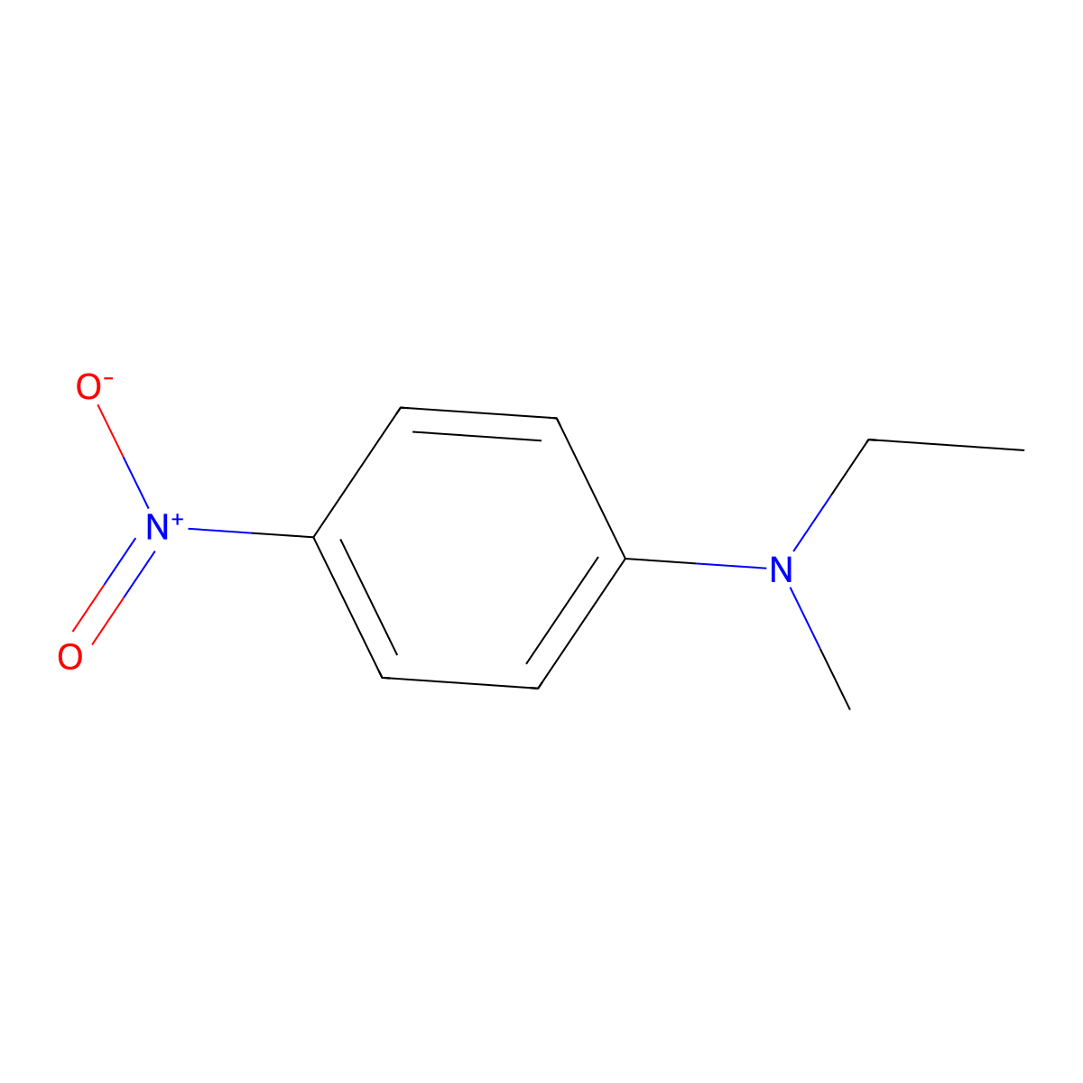N-Ethyl-N-methyl-4-nitrobenzeneamine molecular structure, CAS 56269-48-8
