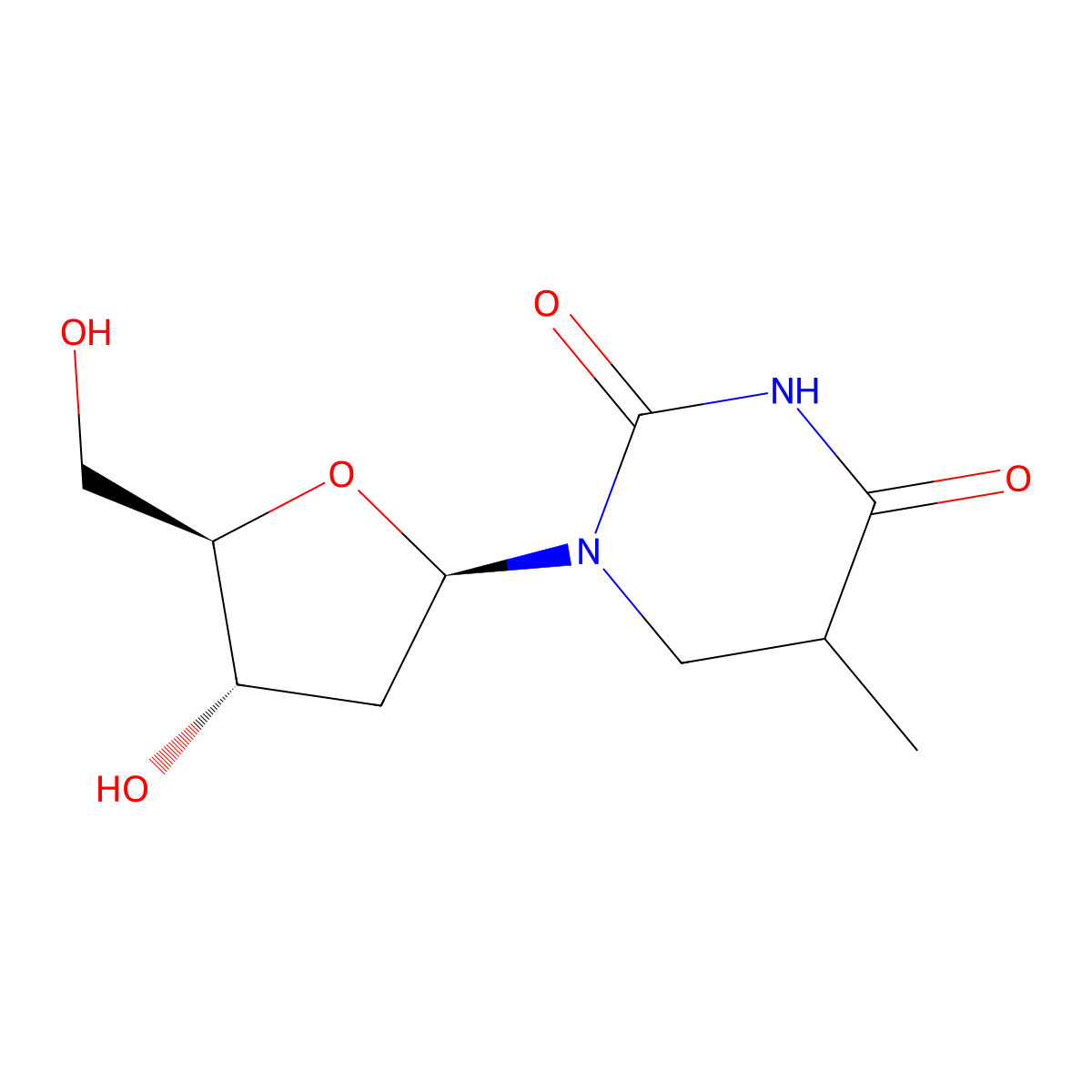 5,6-Dihydrothymidine molecular structure, CAS 5627-00-9