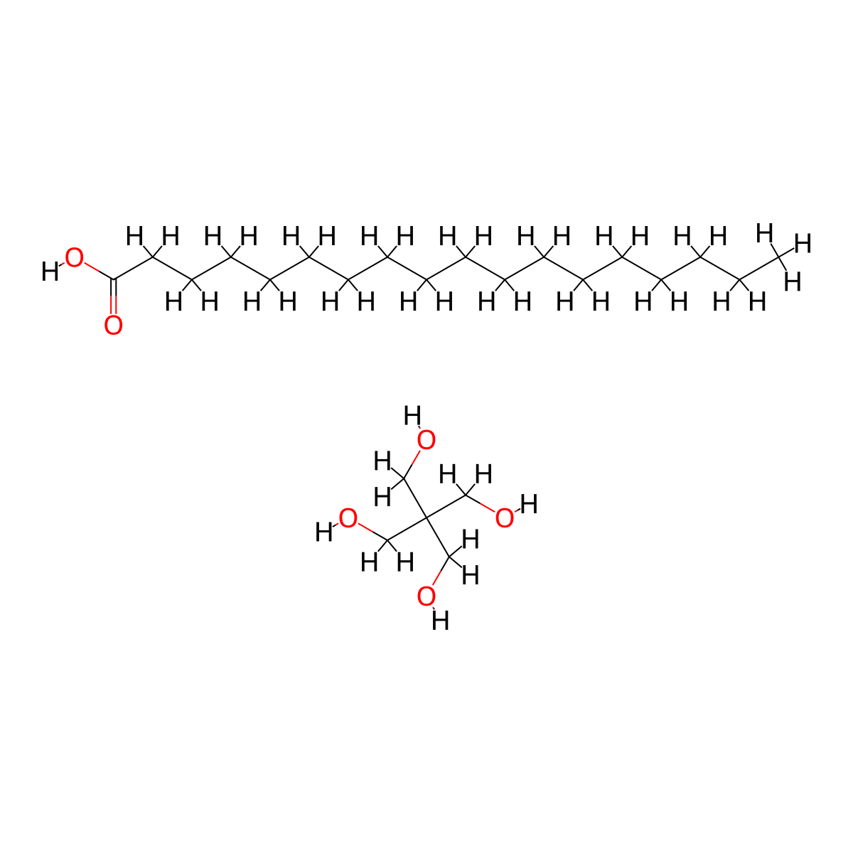 2,2-Bis(hydroxymethyl)-1,3-propanediol octadecanoate molecular structure, CAS 56274-75-0