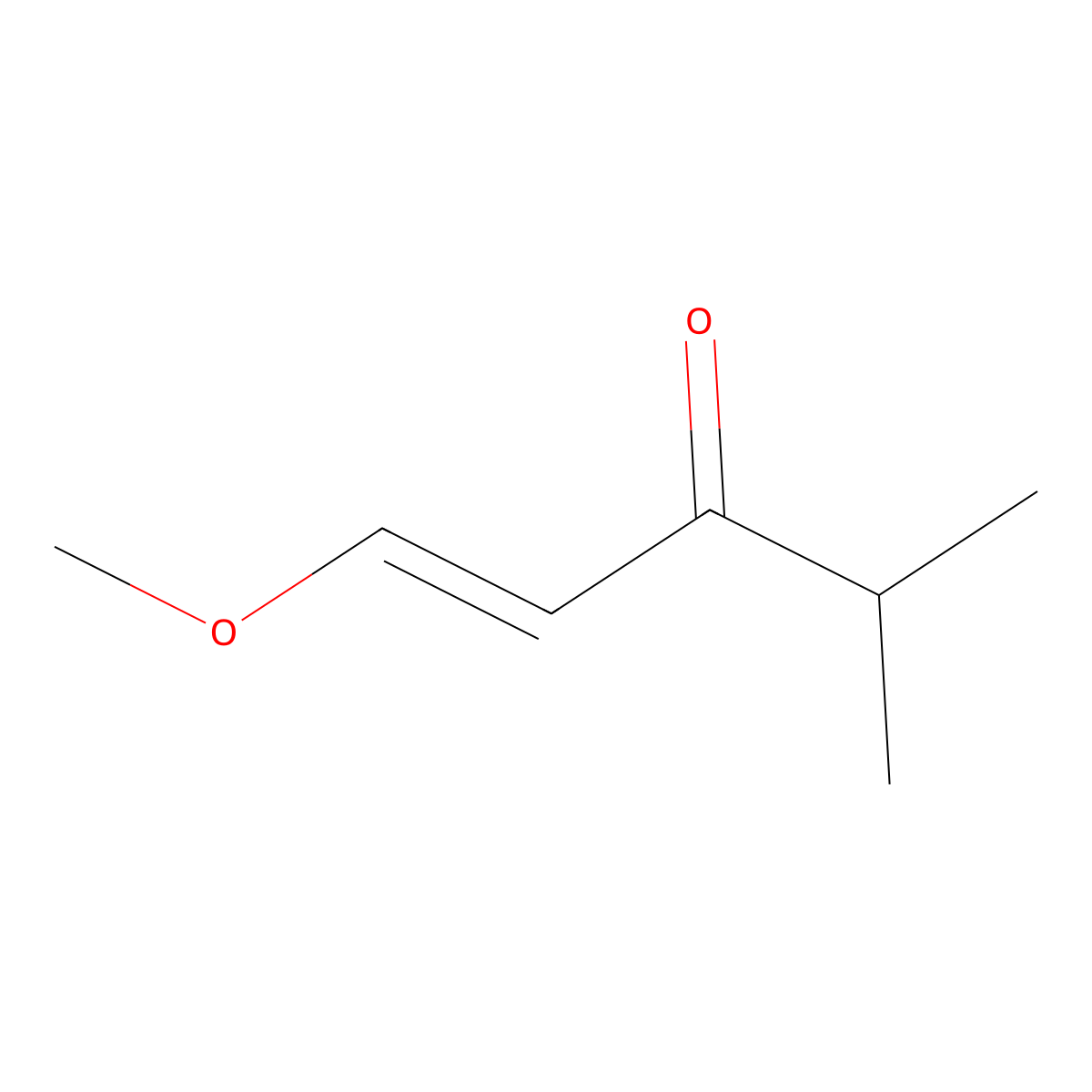 (1E)-1-methoxy-4-methylpent-1-en-3-one molecular structure, CAS 56279-29-9