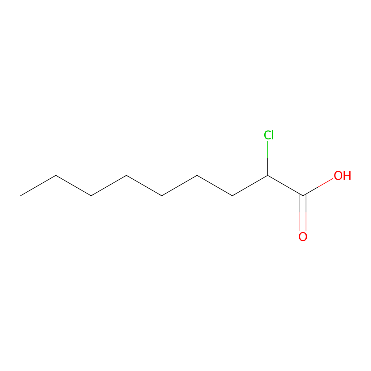 2-Chlorononanoic acid molecular structure, CAS 56279-41-5