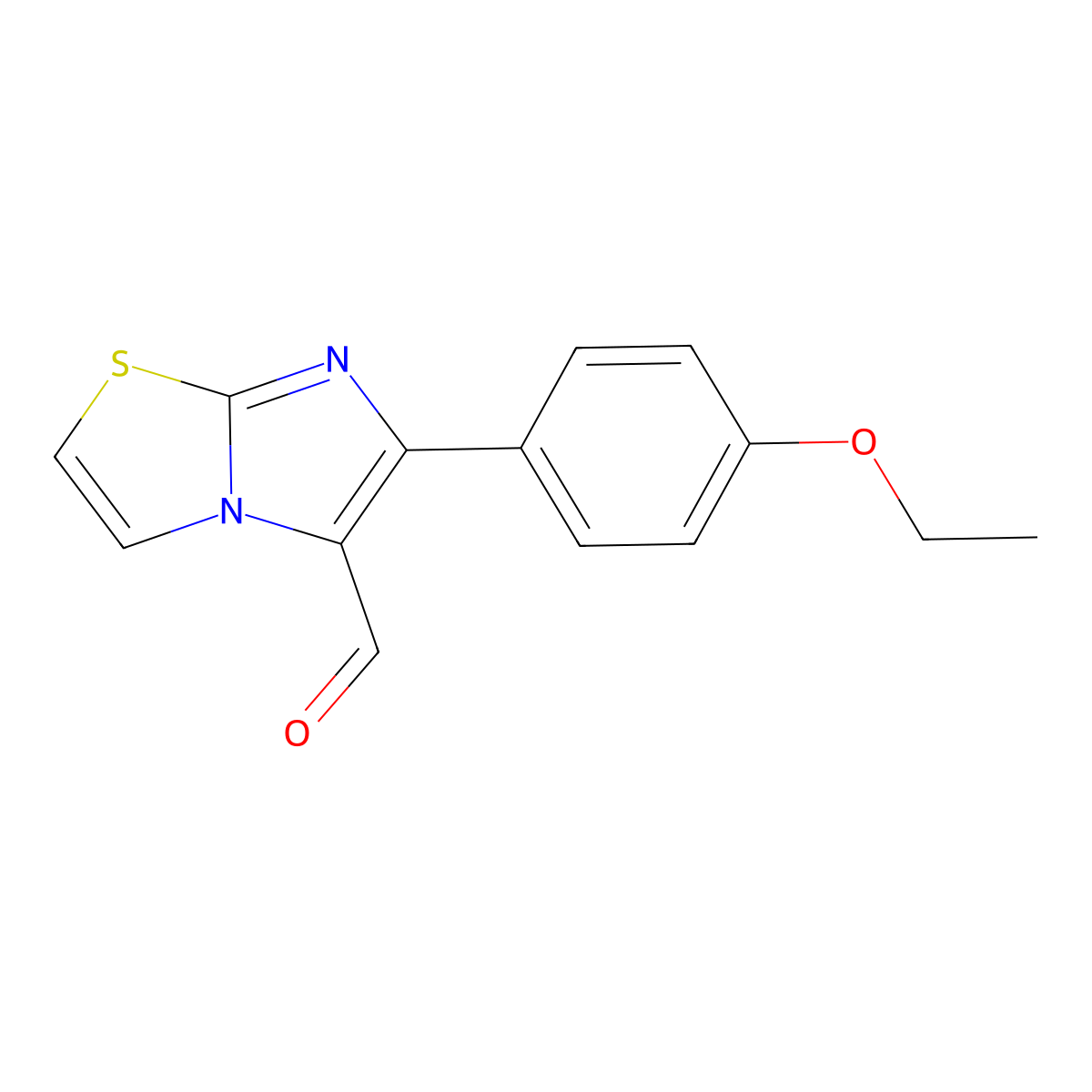 6-(4-Ethoxyphenyl)imidazo[2,1-b][1,3]thiazole-5-carbaldehyde molecular structure, CAS 562792-62-5