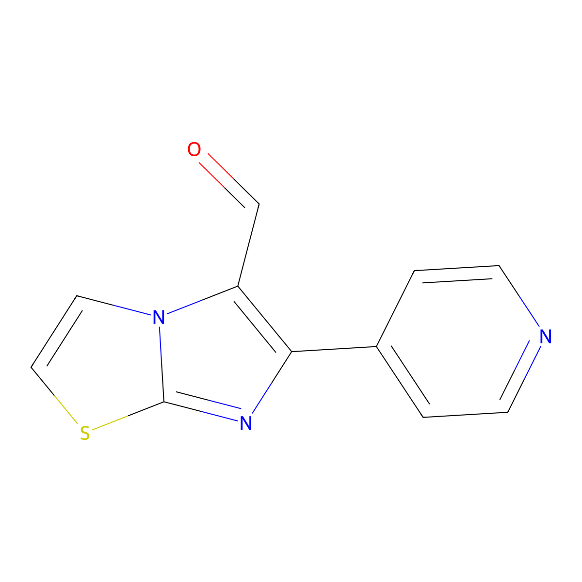 6-(Pyridin-4-yl)imidazo[2,1-b]thiazole-5-carbaldehyde molecular structure, CAS 562792-68-1
