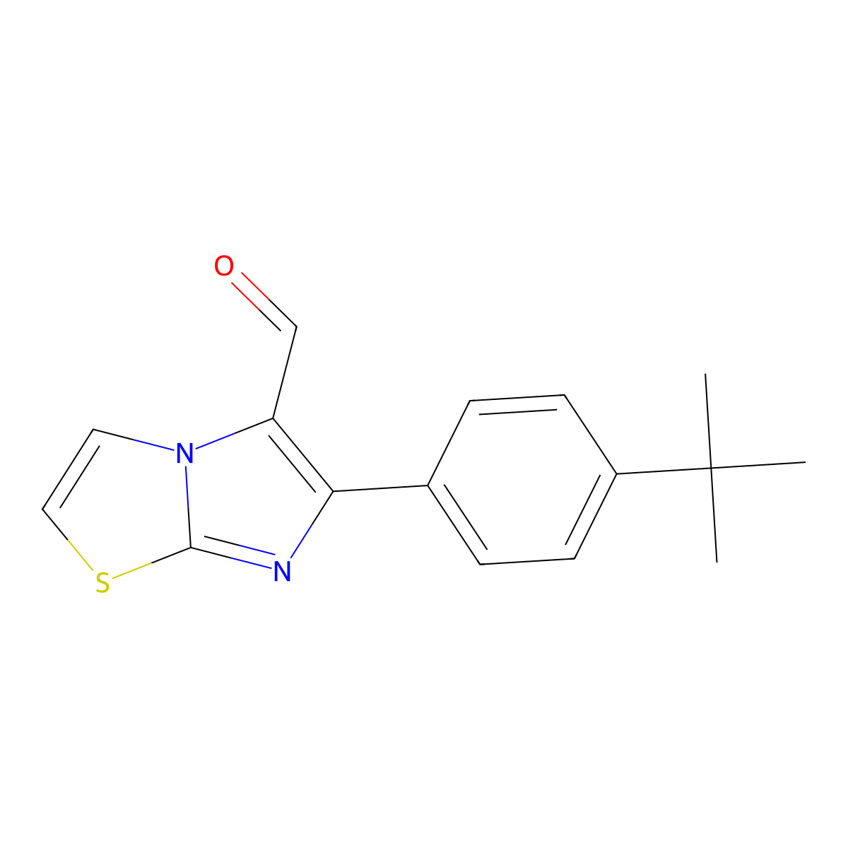 6-(4-Tert-butylphenyl)imidazo[2,1-b][1,3]thiazole-5-carbaldehyde molecular structure, CAS 562792-79-4