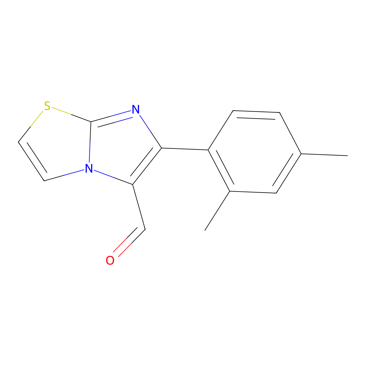 6-(2,4-Dimethylphenyl)imidazo[2,1-b][1,3]thiazole-5-carbaldehyde molecular structure, CAS 562792-81-8