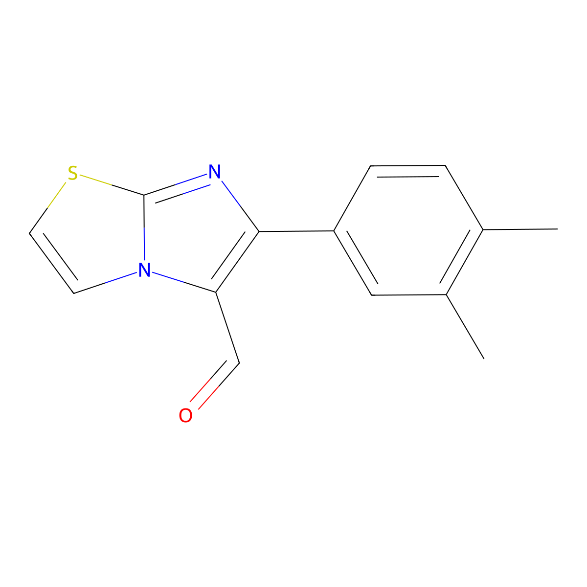 6-(3,4-Dimethylphenyl)imidazo[2,1-b][1,3]thiazole-5-carbaldehyde molecular structure, CAS 562792-83-0