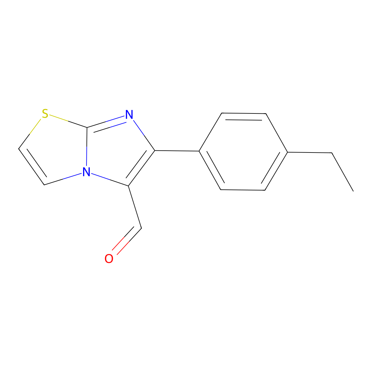 6-(4-Ethylphenyl)imidazo[2,1-b][1,3]thiazole-5-carbaldehyde molecular structure, CAS 562792-85-2