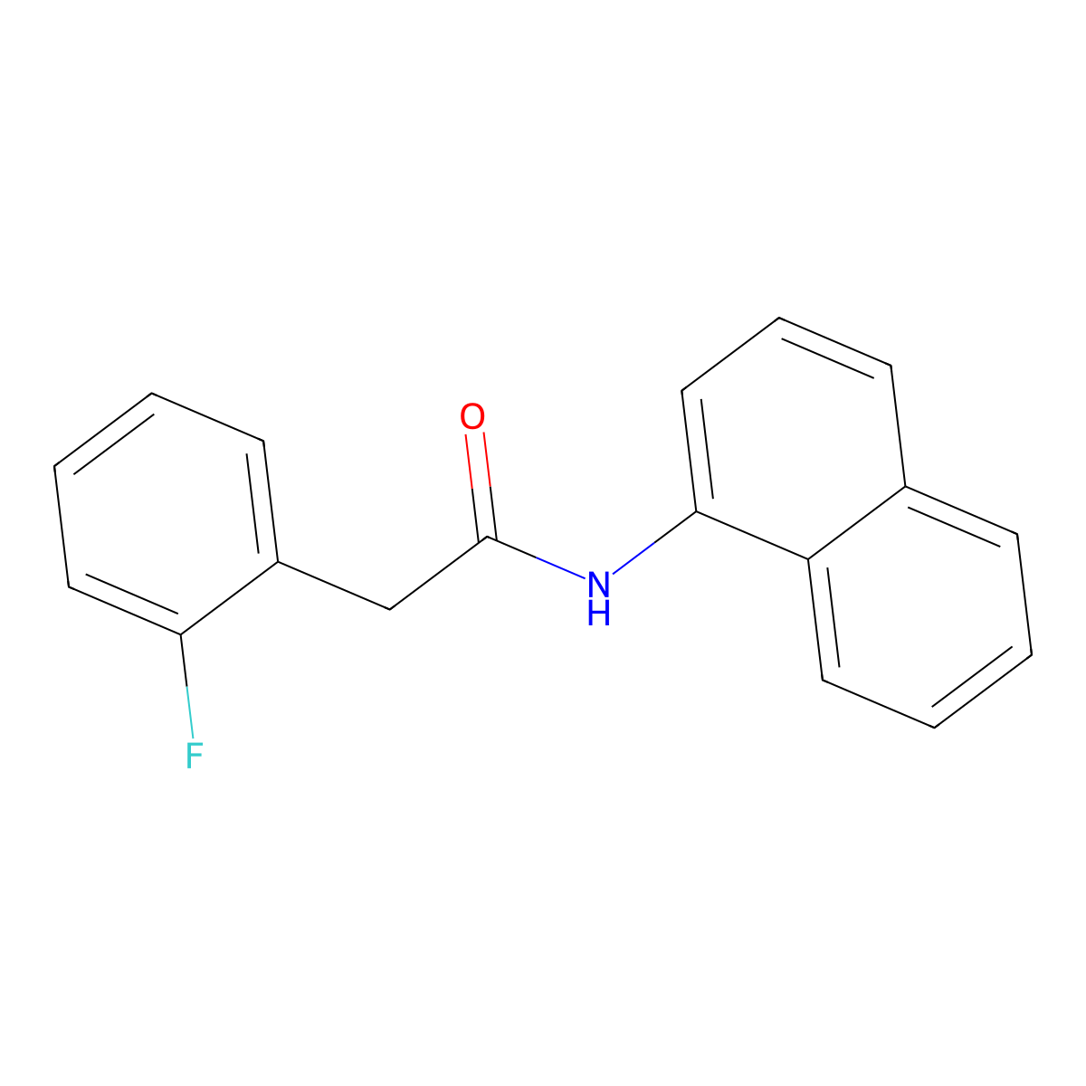 2-(2-fluorophenyl)-N-naphthalen-1-ylacetamide molecular structure, CAS 562797-10-8