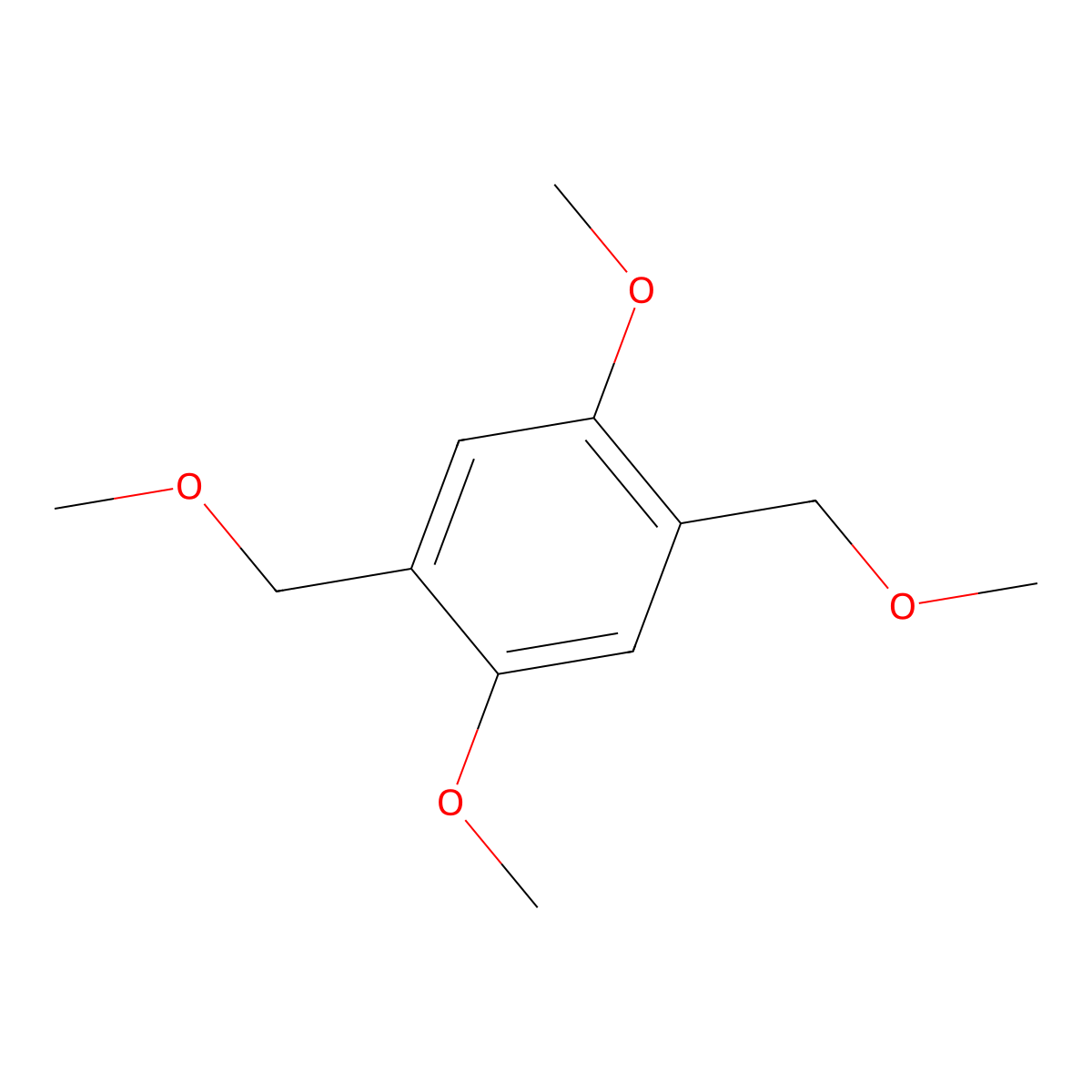 1,4-Dimethoxy-2,5-bis(methoxymethyl)benzene molecular structure, CAS 5628-37-5