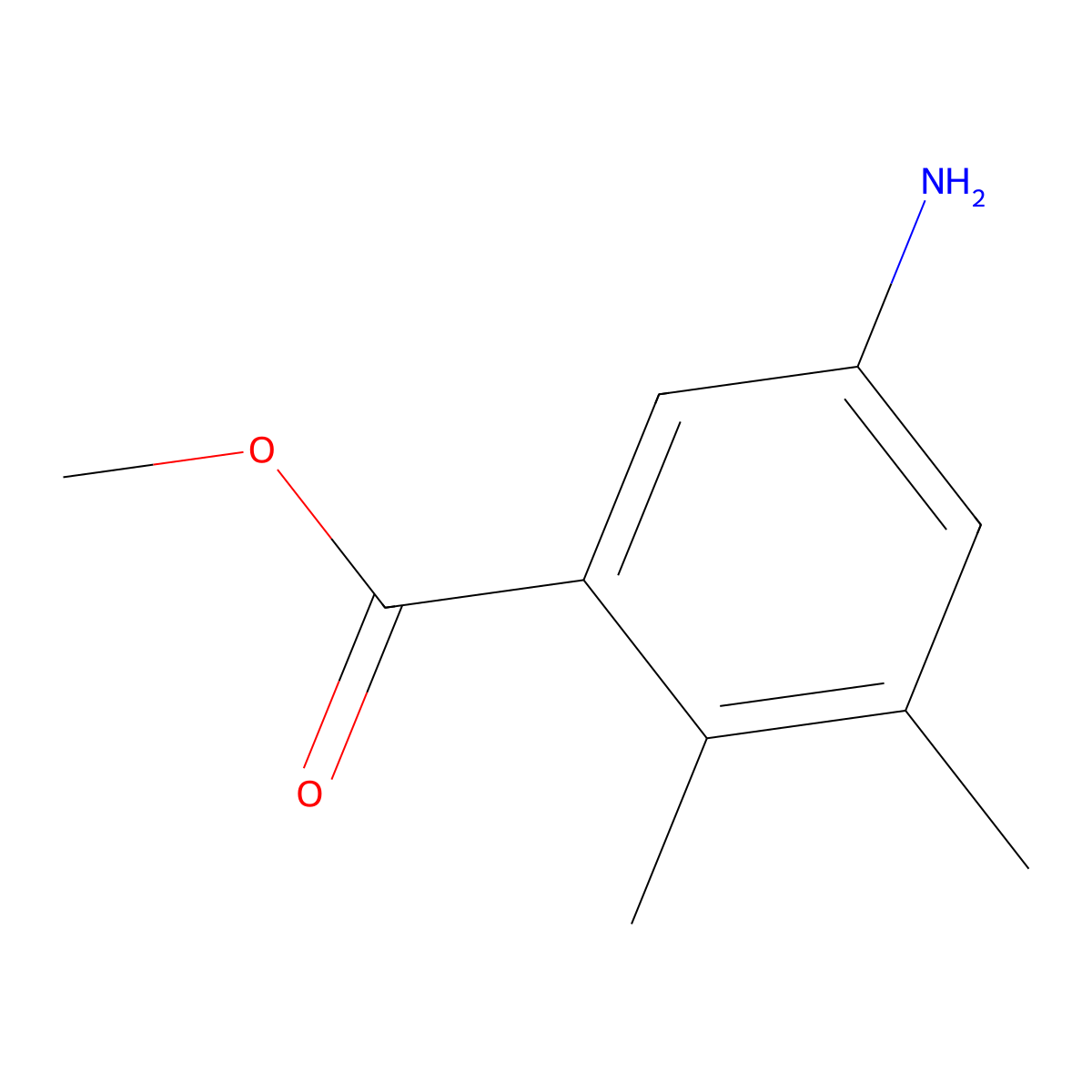 Methyl 5-amino-2,3-dimethylbenzoate molecular structure, CAS 5628-47-7