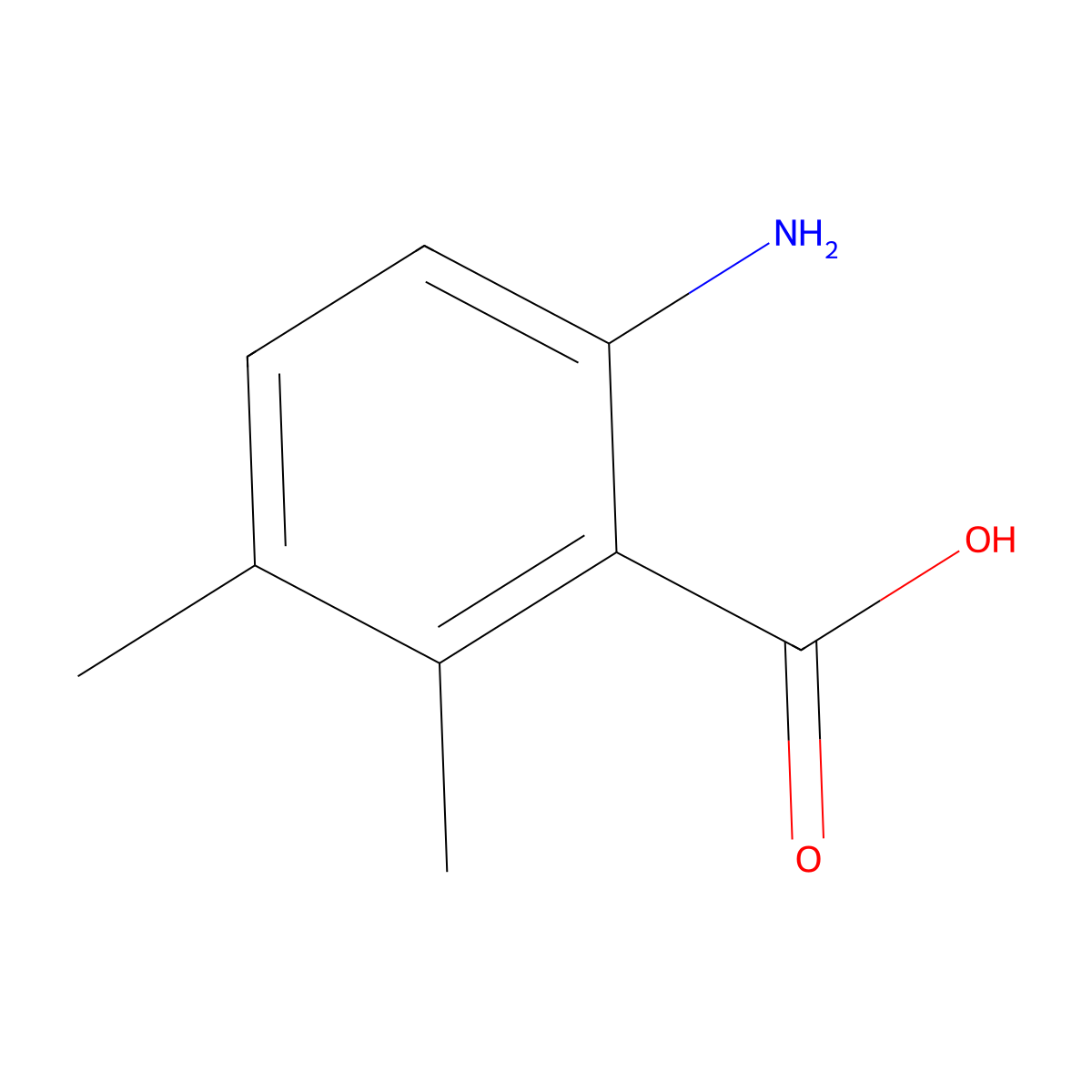 6-Amino-2,3-dimethylbenzoic acid molecular structure, CAS 5628-48-8