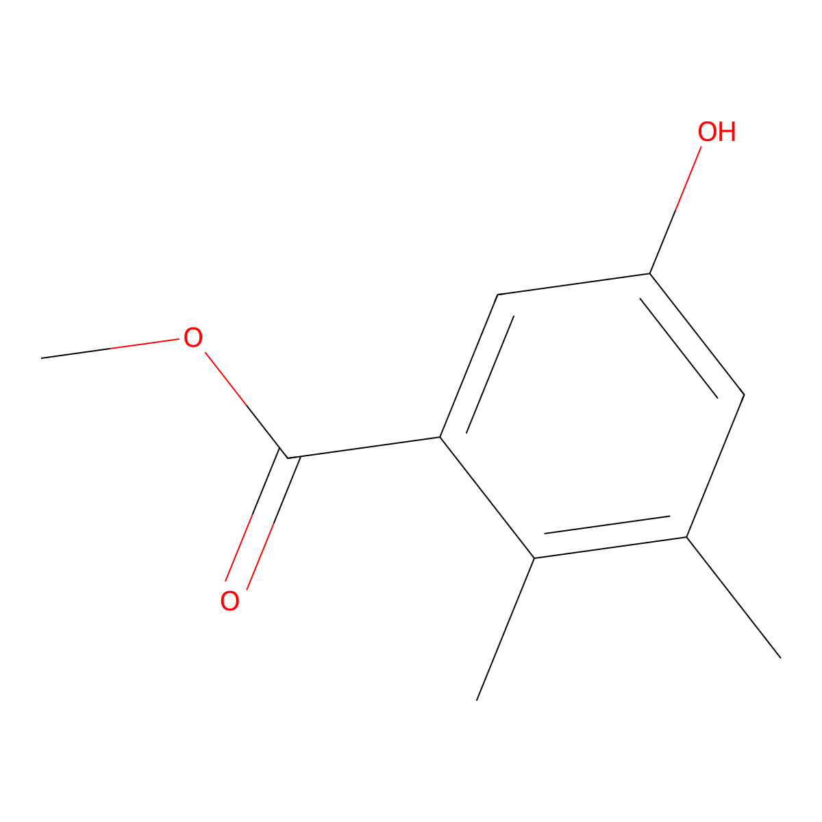 Methyl 5-hydroxy-2,3-dimethylbenzoate molecular structure, CAS 5628-58-0